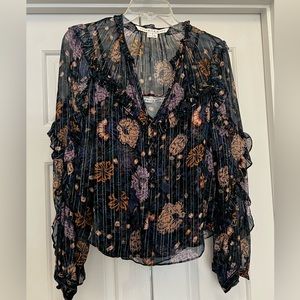 Veronica Beard floral blouse